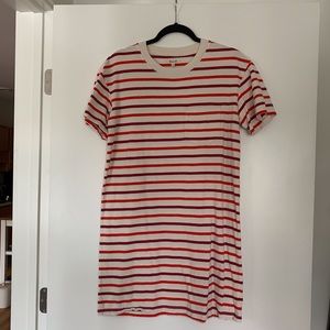 Striped Madewell t-shirt dress, size M